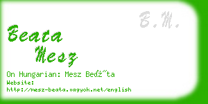 beata mesz business card